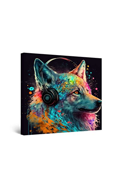 startonight Tablou DualView Startonight Lupul Muzical, luminos in intuneric, 80 x 80 cm