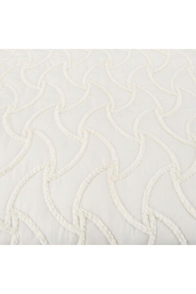 ASPARTAM Store Adriel Double 3 Piece Bedspread Set - Cream