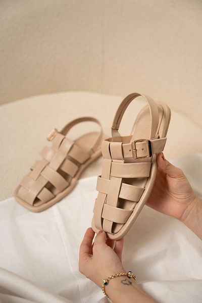 LAMİNTA Tool Cage Detailed Sandals