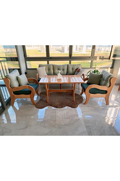 cdmobilya Masif Ahşap Bahçe Balkon takımı