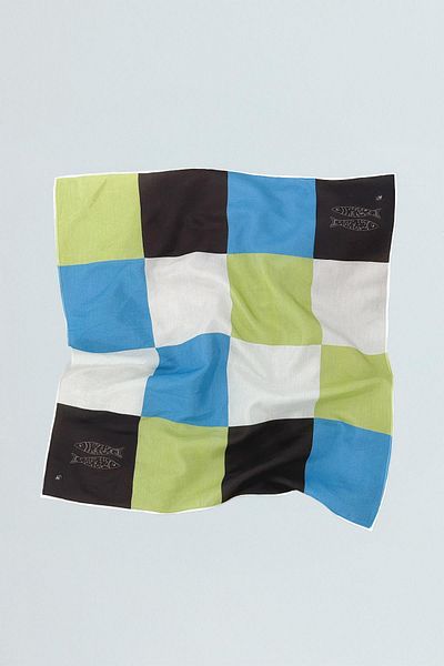 Suud Collection Colorful Chess Patterned Scarf