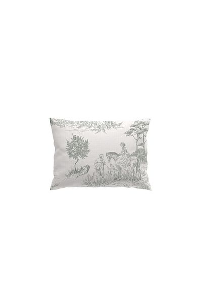 Filamente Double Sided Throw Pillow Cover Toile De Jouy Style