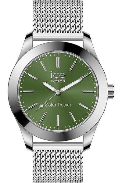 Ice Watch Ice-Watch - ICE Steel Silver Green - Silver Grey Men's Watch with Metal Strap - 023796 (Medium)