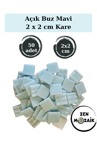 Zen Mozaik Sanatsal Mozaik Çalışmalarınız Için 20x20 Mm (2x2 Cm) Renkli Cam M...