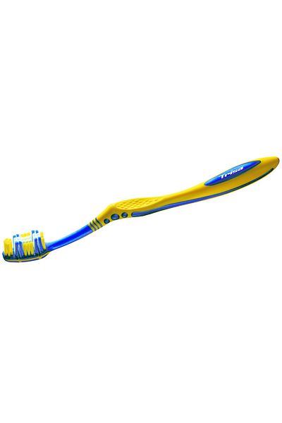 Trisa Flexible Head 3 Medium Manual Toothbrush 517429 Yellow