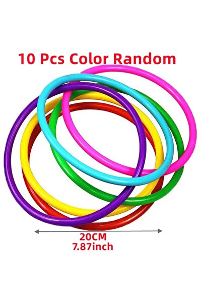 Choice1 20CM Random 10pcs Plastic Toss Rings Target Jumping Children Outdoor ...