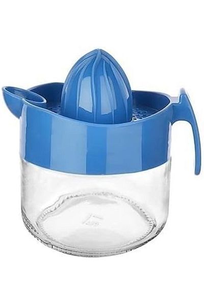 Mu Art Ahşap Mrt Lemon Squeezer (Citrus Juicer) (Blue) Art 871301