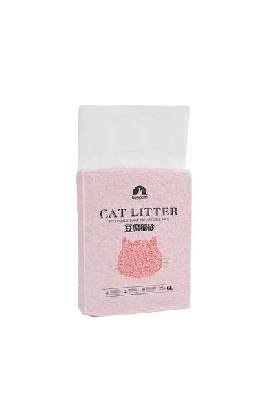 TaoTaoPets Biodegradable Fast Clumping Natural Fresh Tofu Corn Cat Litter 6L ( Peach)