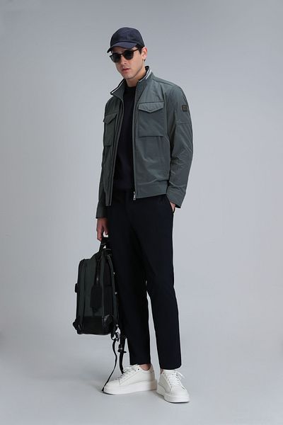 Lufian 111190323 Glen Smart Ανδρικό παντελόνι Chino Slim Fit Ανδρικό παντελόνι Navy Blue