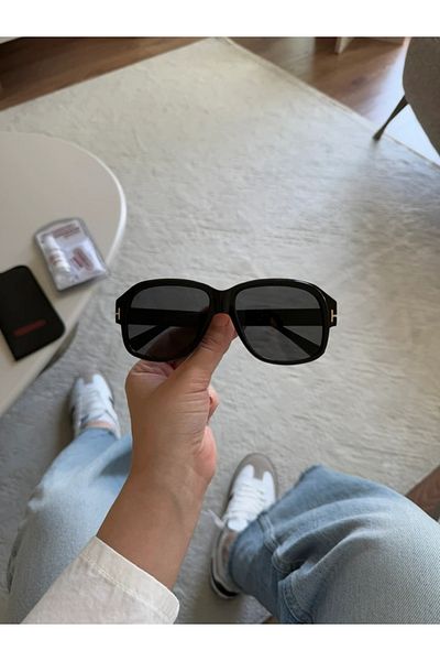 RoseandRoses Zyra Original Model Sunglasses Black Frame Black Glass
