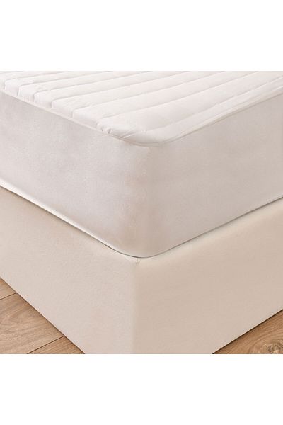 ASPARTAM Quilted Liquid Proof Fitted Single Mattress - White - 100X200 cm