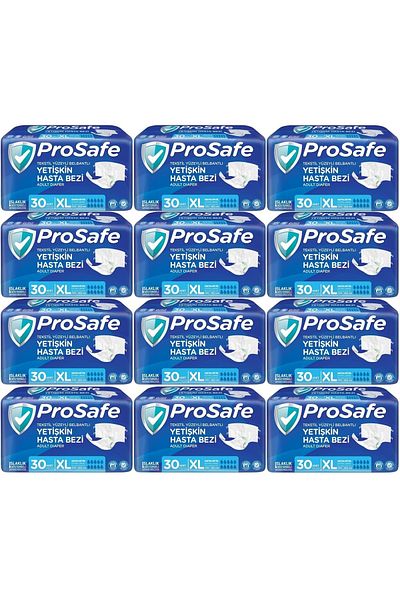 PROSAFE Patient Diapers Adult Waistband Textile Surface Xl-Extra Large Size 360 ​​Pieces (12Pk*30)