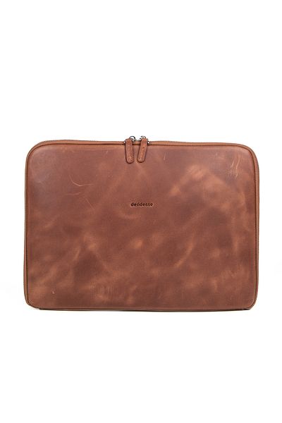 deridense MacBook Air Pro 13" & 14" Inch Genuine Leather Laptop Case