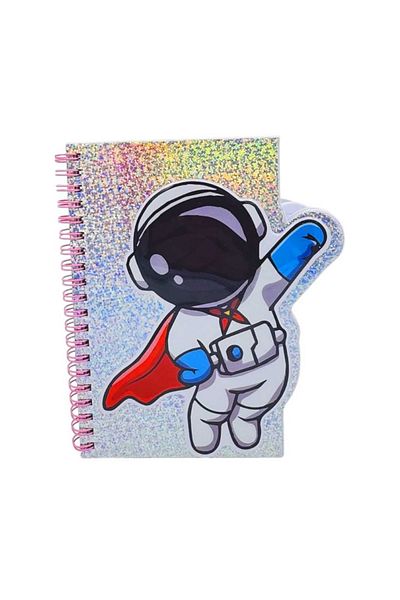 Misyon Notebook Msy-5641 Astronaut Spiral Engraved Character Cut