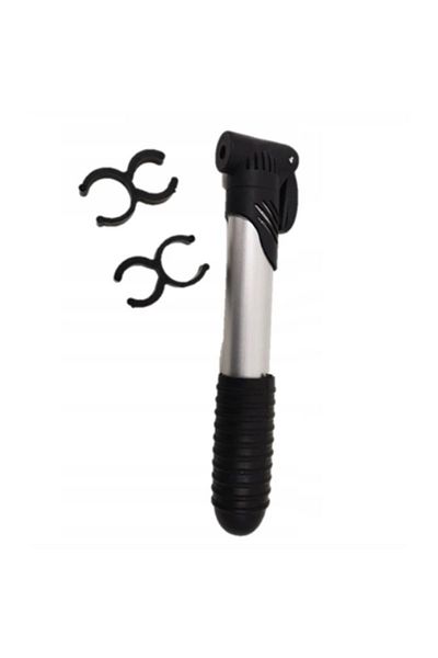 OEM Mini bicycle hand pump, 20 cm, black/silver