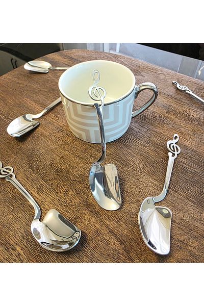LOVYCO Melody, Note Key Shaped Mini Coffee, Tea Presentation Spoon 1 Piece 14 cm