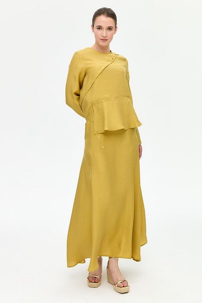 Esswaap Gathered Detailed Skirt Suit Acid