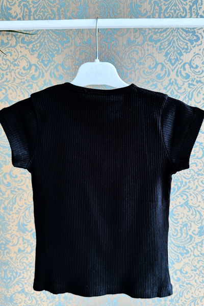 DPARİS Girl's Ribbed T-Shirt