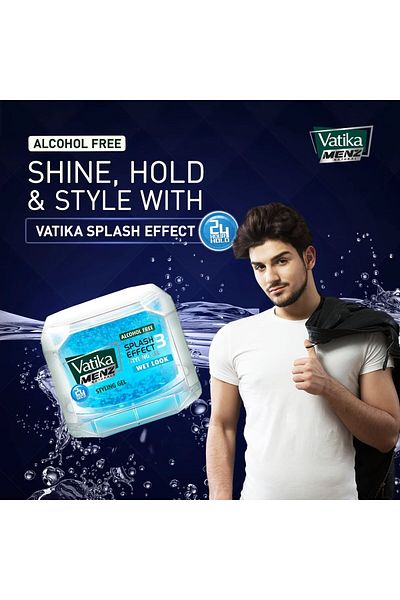 Dabur Vatika Menz Wet Look Styling Gel Value Pack 2 x 200 ml