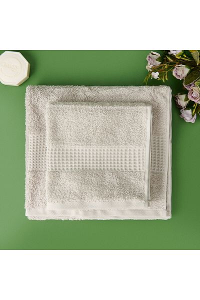 MATMEL Towel Set of 2 - Gray - 60X110 cm + 40X60 cm