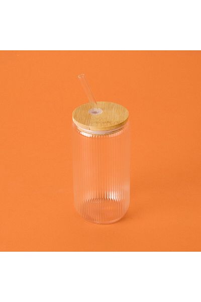 MATMEL Bamboo Lid and Straw Cup - Transparent