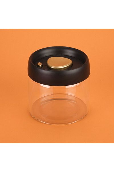 ASPARTAM Frasco Vacuum Storage Jar - Transparent / Black - 500 ml