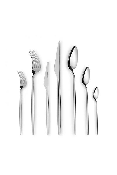 Karaca Karaca Moongate Besteckset 84-tlg 316+ Edelstahl für 12 Personen, Silber