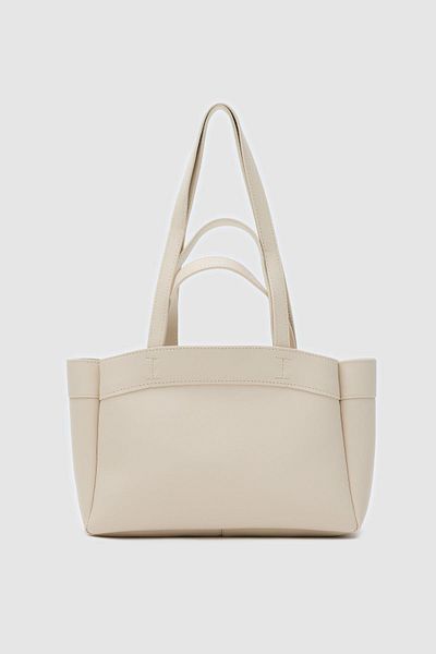 Shule Bags Geanta de umar din piele Marlove Bej