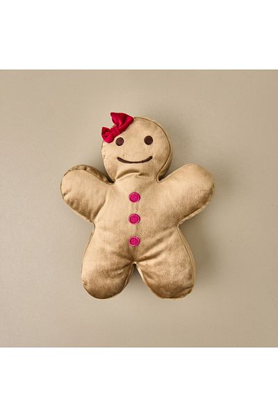 MATMEL Gingerbread Girl Figured Pillow - Brown - 40X25 cm