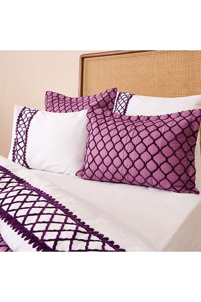 MATMEL Store Fiona Double 7 Piece Bedspread Set - Plum