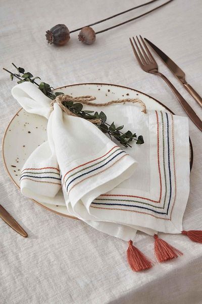 JOJOMIA Este Fabric Serving Presentation Napkin 45X45 Cream