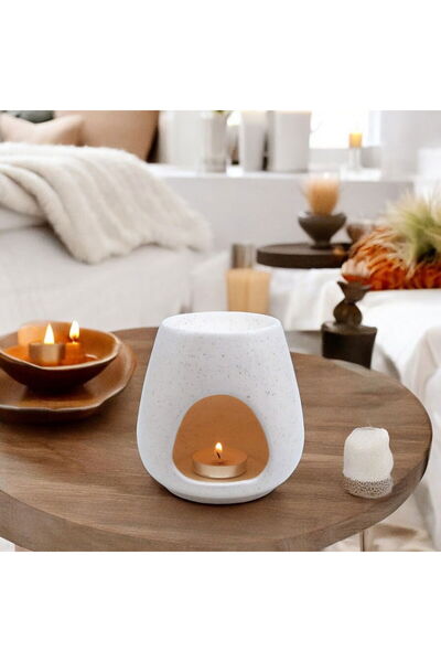 Evidea Deco Enyo Κεραμικό Θυμιατήρι - Κρέμα - 11 cm