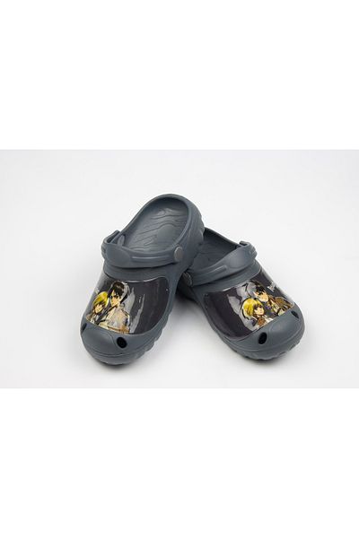 titans Kids Clogs – Lightweight Slip-on Sandals With Ventilation Holes – Grey