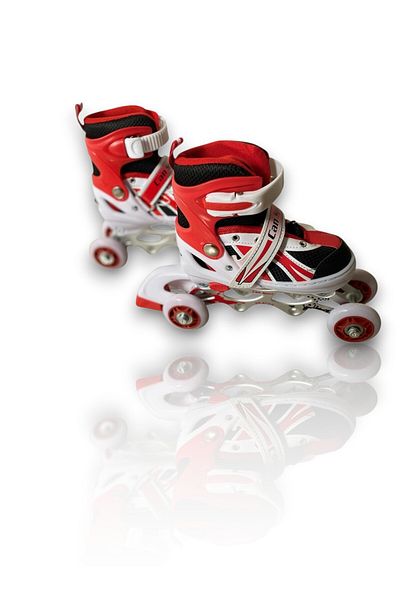 MUBX Children's Skating Practice Skates 2+2, 2+1 Adjustable Wheel and Numbered Beginner Skates