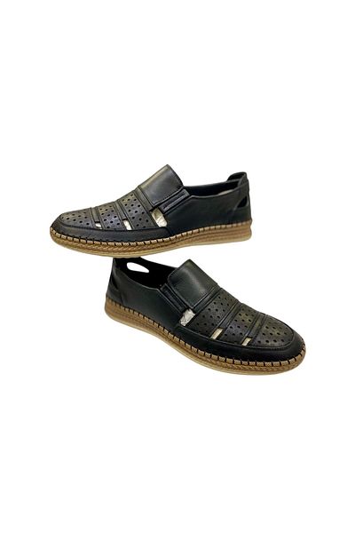 SULA Men's Summer Sandals Leather Black Leather Inner Poly Sole