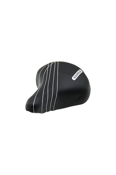 Mu Art Ahşap Mrt Big - Wide=20.5X24Cm Bike Saddle Seat Spring Seat=Black Background--White Line Also