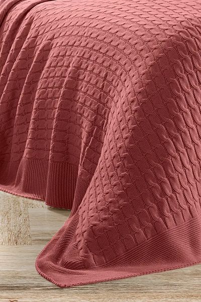 DOUX HOME Petra Knitwear Bedspread Single 180 X 230 Rose