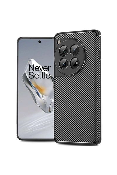 SKYDDAR INNOVATION Case for OnePlus 12, CarbonFiber, Shockproof, Black, sticker set