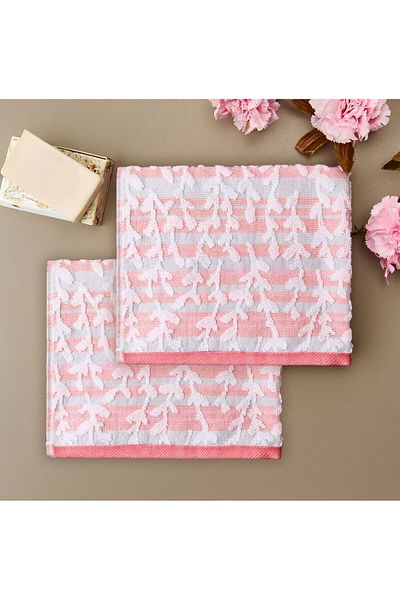 ASPARTAM Carla 2-Piece Towel Set - Light Orange - 30X30 cm