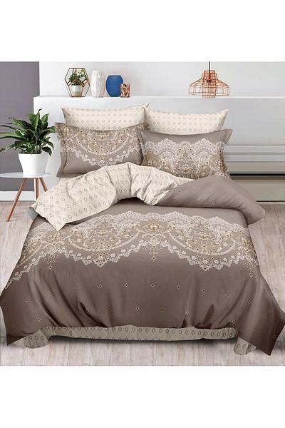 CHIRASO CHIRASO Finet Bedding Set, 6 Pieces, Double Bed, Sheet 180x200, Duvet Cover 200x230, 4 Pillowcases