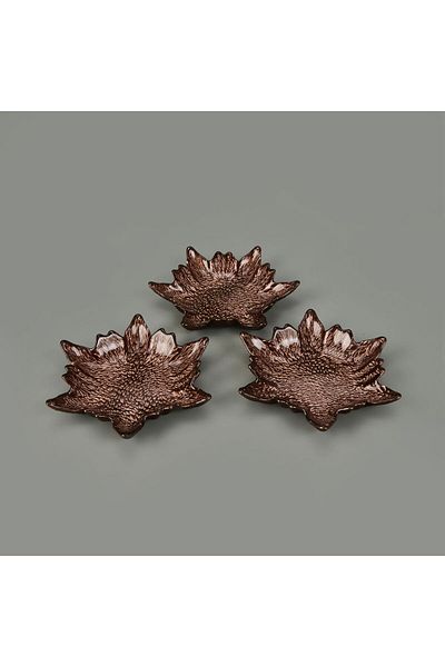MATMEL Armoni 3-Piece Snack Bowl - Brown - 15 cm