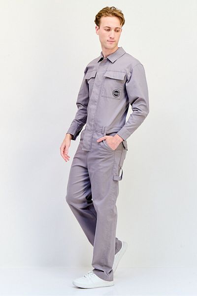 Esprit Men Brand Logo Jumpsuits, Grey