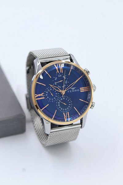 FERRO Steel Mesh Cord Men Wrist Watch Asw123-I1936Fr
