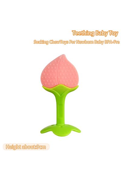 Choice Pink Teething Baby Toy Silicone Teether For Teeth Babies Accessories Newborn Fruit Sucking Chew T