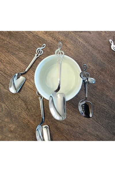 LOVYCO Melody, Note Key Shaped Mini Coffee, Tea Presentation Spoon 1 Piece 14 cm