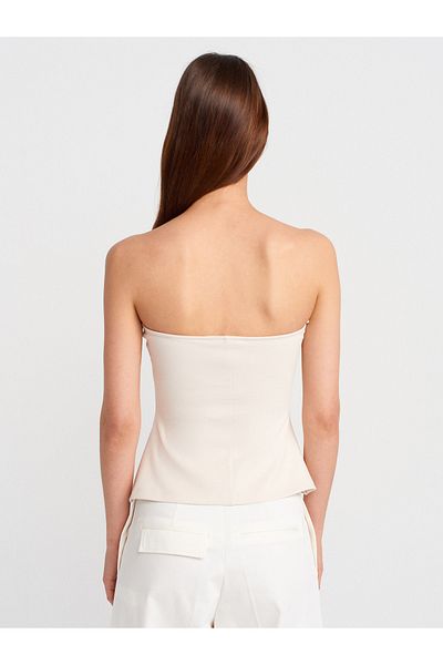 Dilvin 31860 Strapless Top-Light Beige