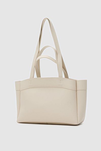 Shule Bags Geanta de umar din piele Marlove Bej