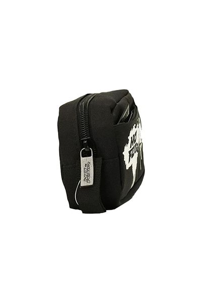 No Fear Pencil Bag 03551 Black Printed Double Compartment