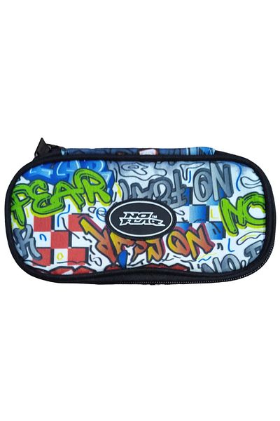 No Fear Pencil Bag 03571 Oval Graphite Single Compartment