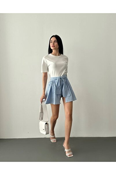 Kedi Fashion Bağlamalı tasarım şort etek